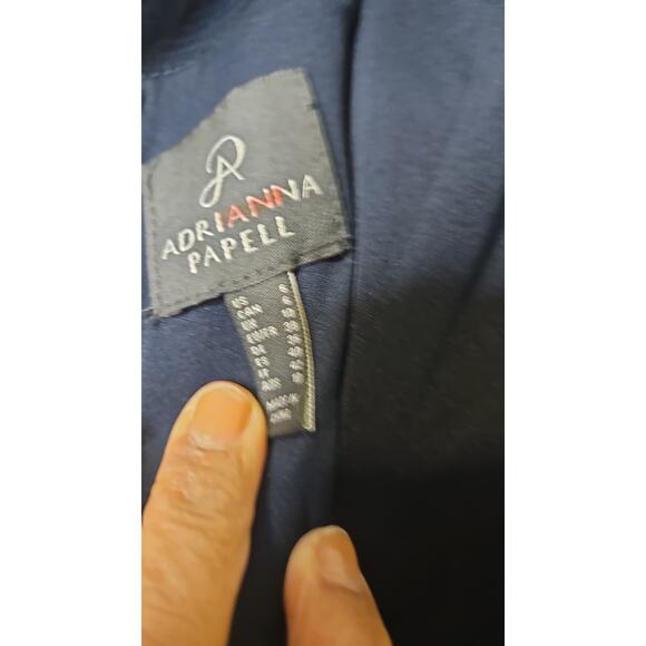 Adrianna Papell Beaded Illusion-Neck Floor-Length Gown - Picture 3 of 4